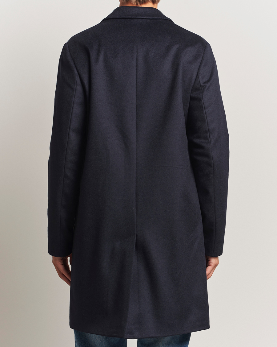 Herre | Jakker | J.Lindeberg | August Wool/Cashmere Melton Coat Navy