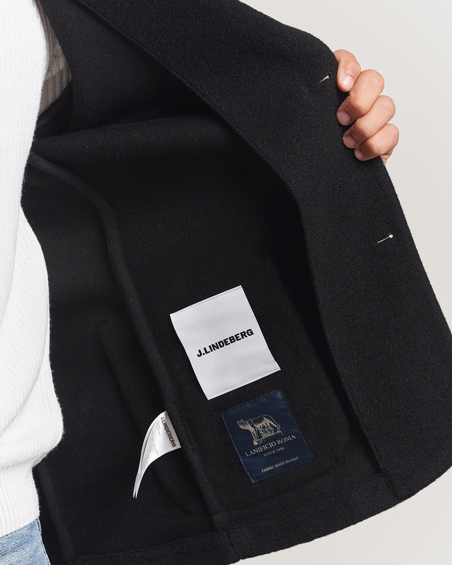 Herre | Dressjakker | J.Lindeberg | Calvon Wool Knitted Blazer Black