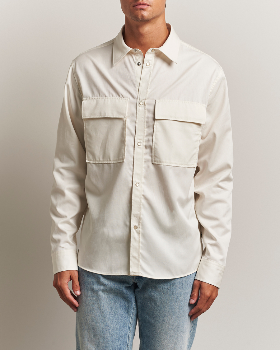 Herre | Skjorter | J.Lindeberg | Finnigan Tencel Twill Overshirt Cloud White