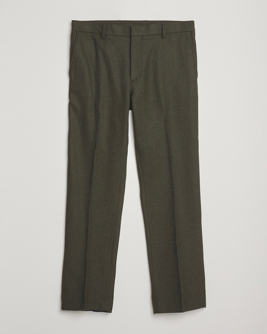 Herre | Bukser | J.Lindeberg | Soren Cash Stretch Flannel Trousers Forest Green