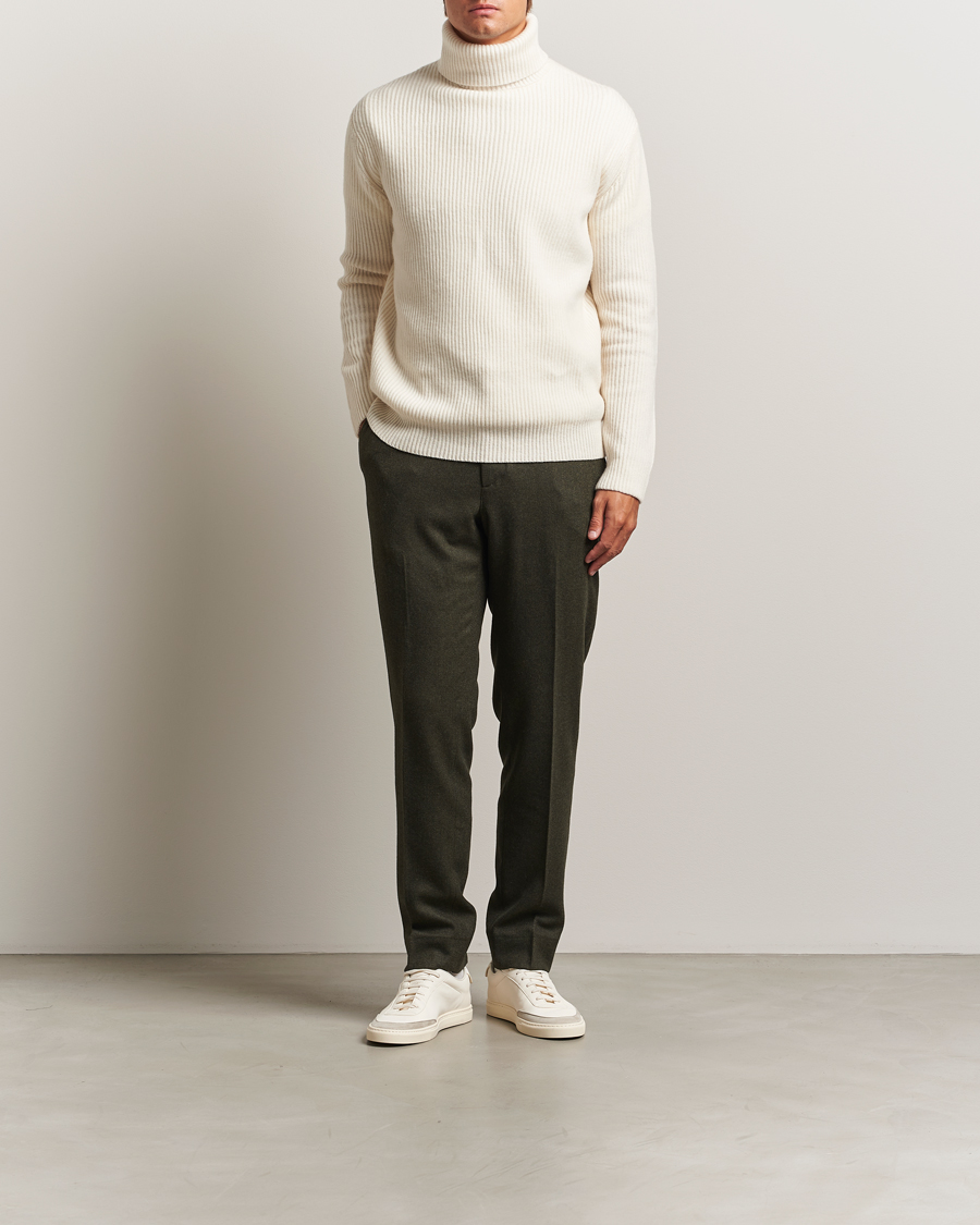 Herre | Bukser | J.Lindeberg | Soren Cash Stretch Flannel Trousers Forest Green