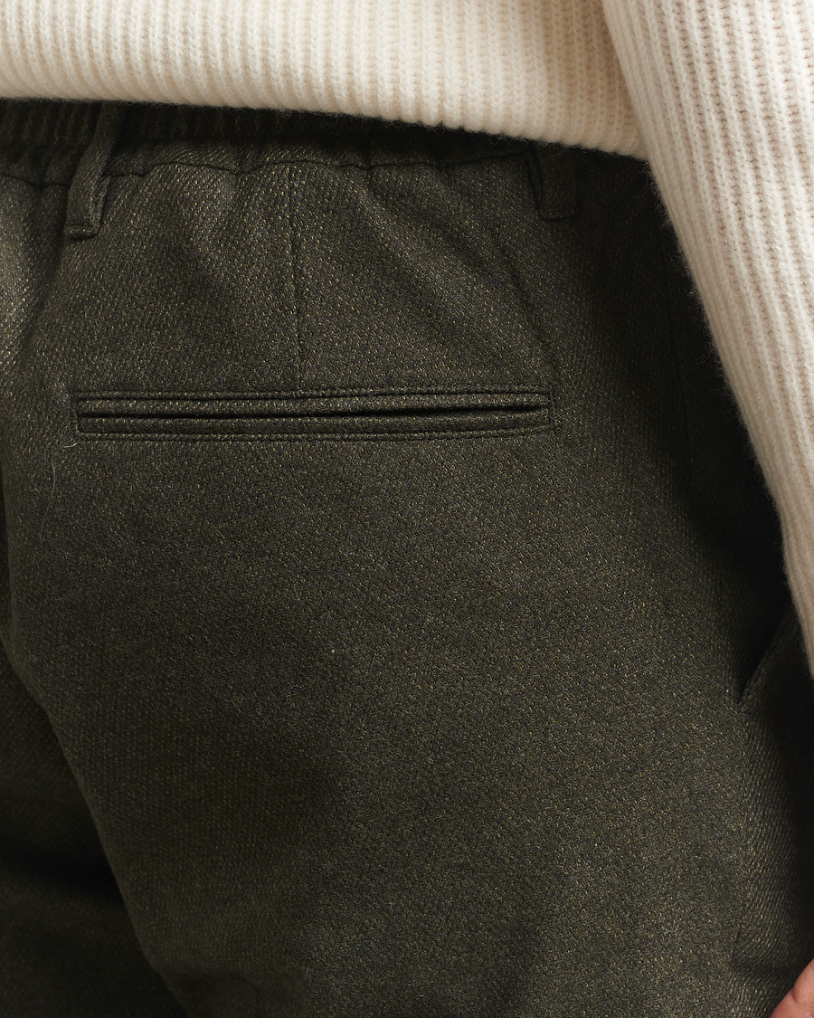 Herre | Bukser | J.Lindeberg | Soren Cash Stretch Flannel Trousers Forest Green