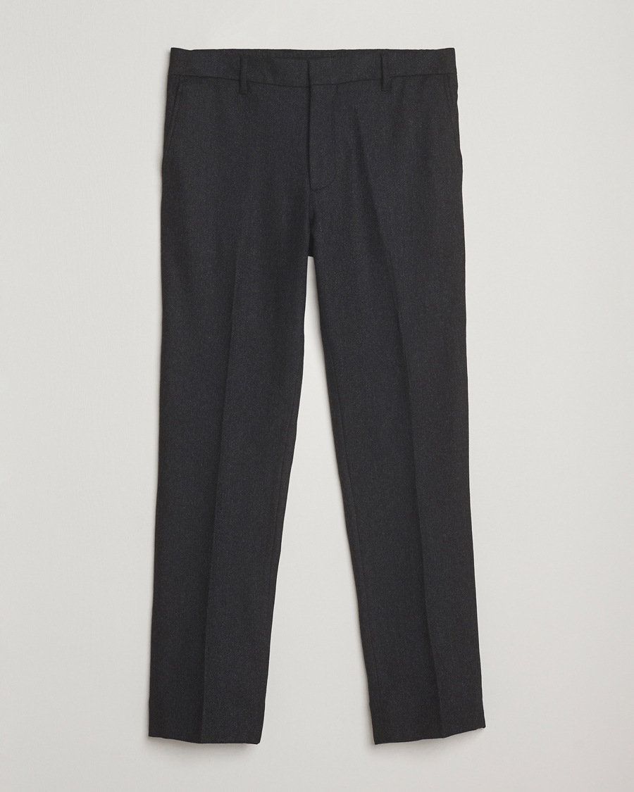 Herre | Bukser | J.Lindeberg | Soren Cash Stretch Flannel Trousers Dark Grey Melange