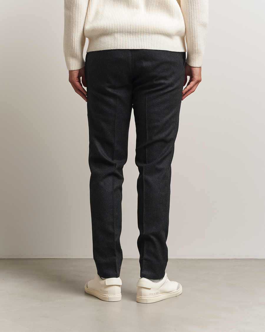 Herre | Bukser | J.Lindeberg | Soren Cash Stretch Flannel Trousers Dark Grey Melange