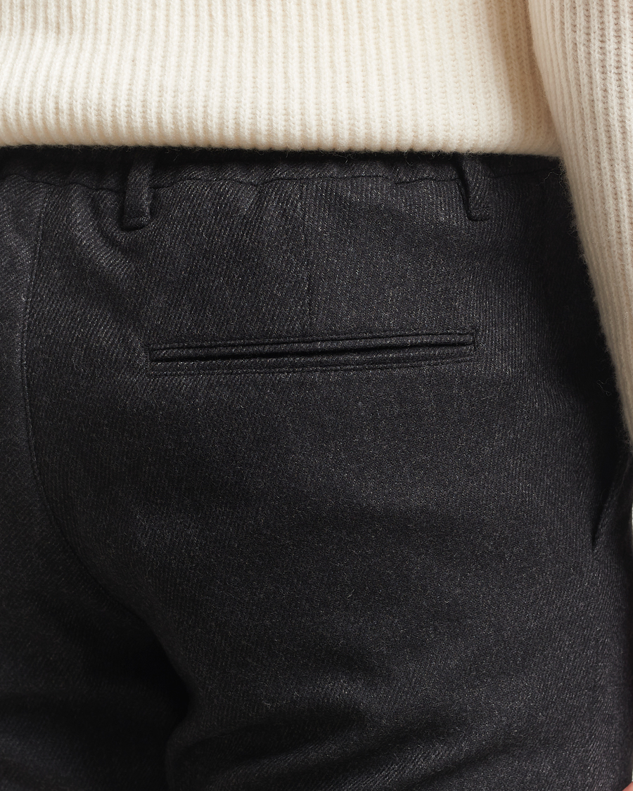 Herre | Bukser | J.Lindeberg | Soren Cash Stretch Flannel Trousers Dark Grey Melange
