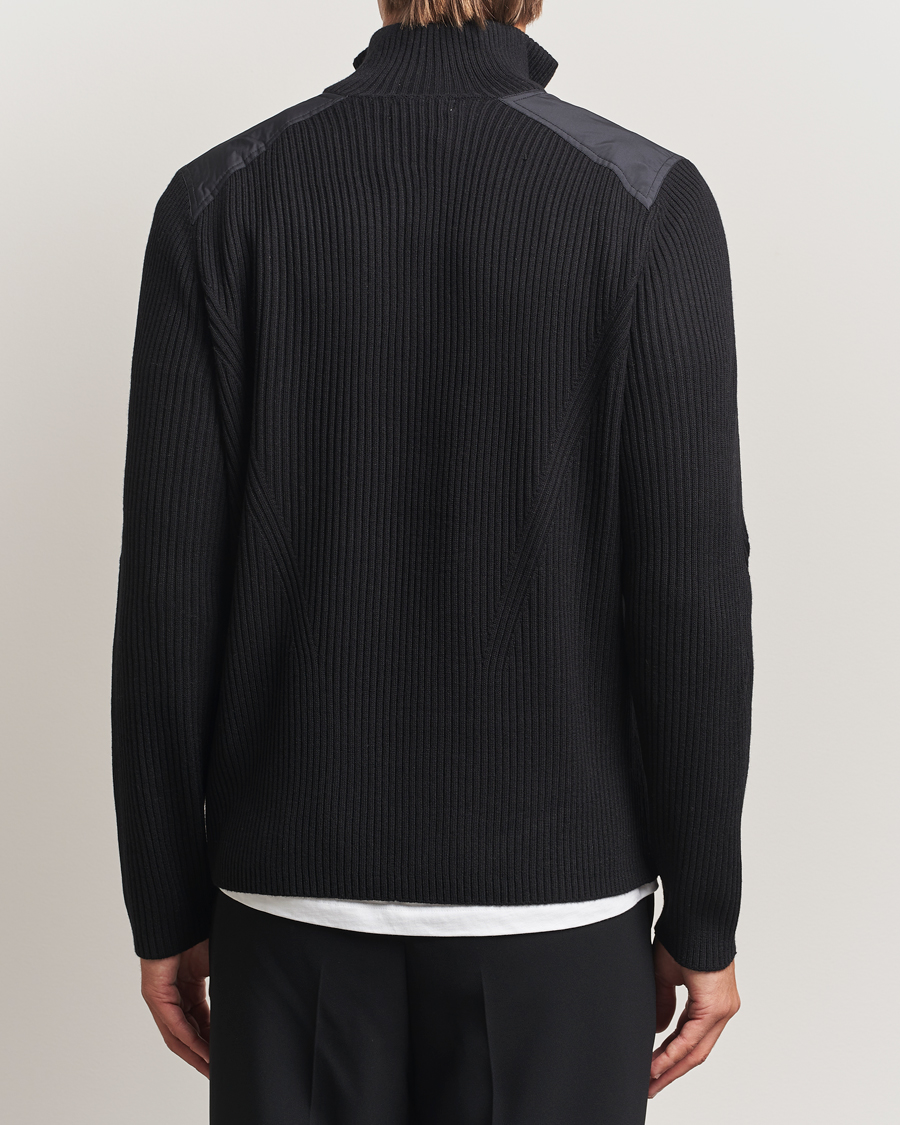 Herre | Gensere | J.Lindeberg | Martin Knitted Hybrid Half Zip Black