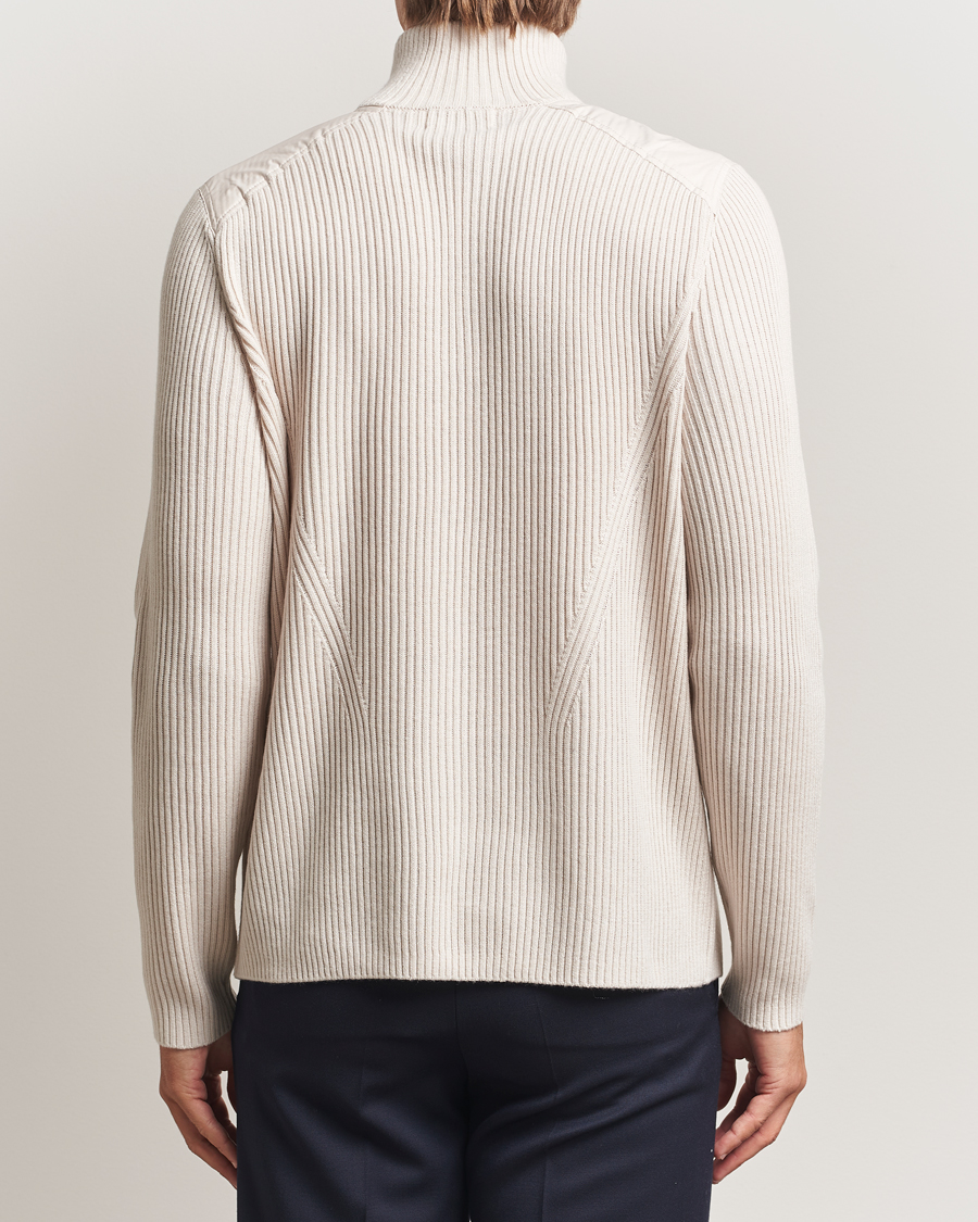 Herre | Gensere | J.Lindeberg | Martin Knitted Hybrid Half Zip Moonbeam