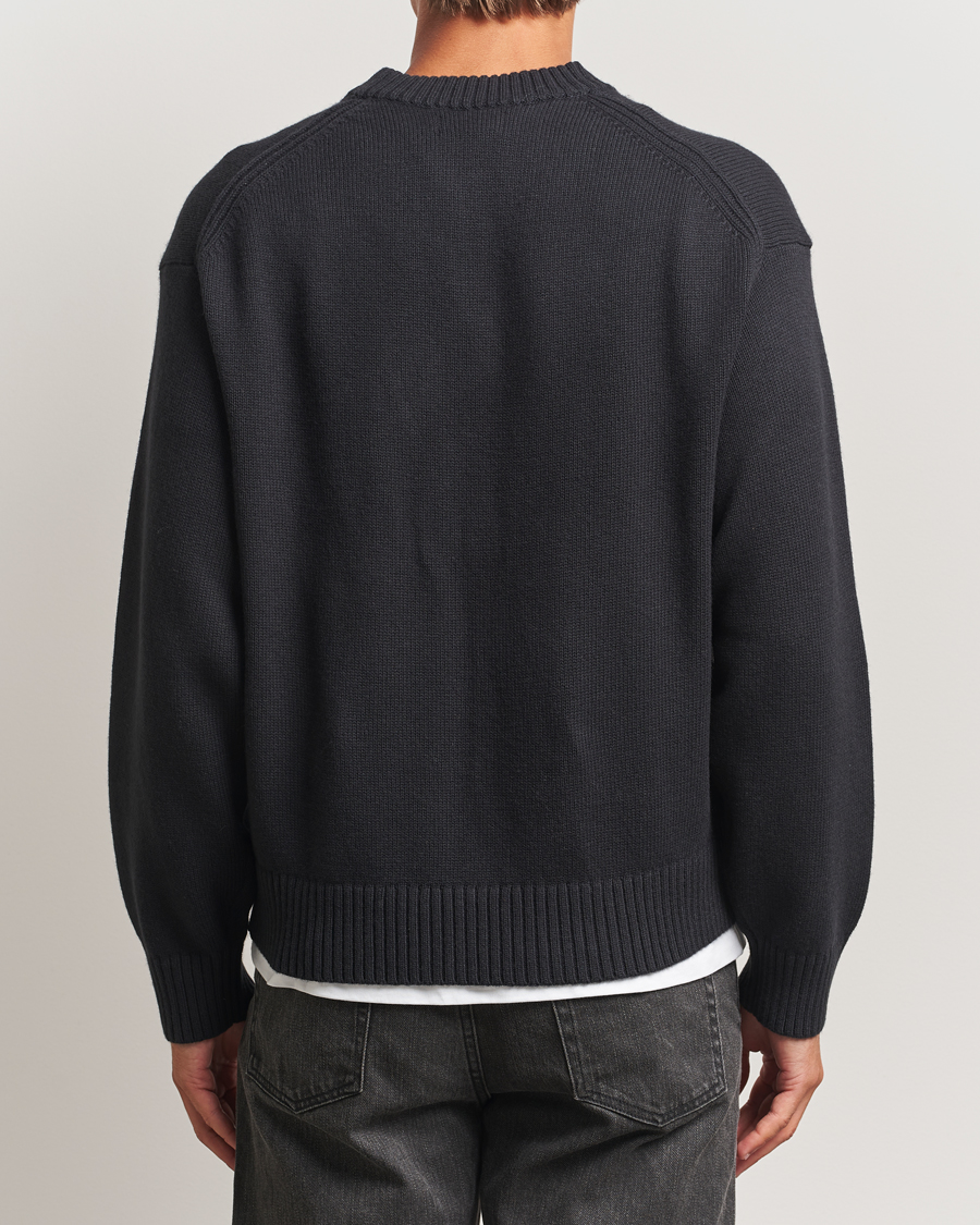 Herre | Gensere | J.Lindeberg | Eddy Wool/Cotton Knitted Sweater Black