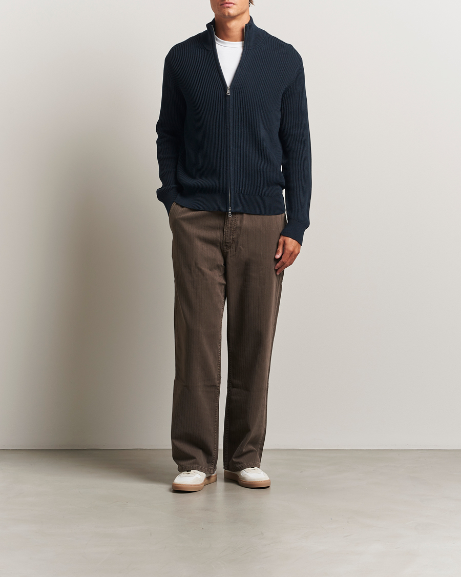 Herre | Gensere | J.Lindeberg | Alexis Cotton Full Zip Navy