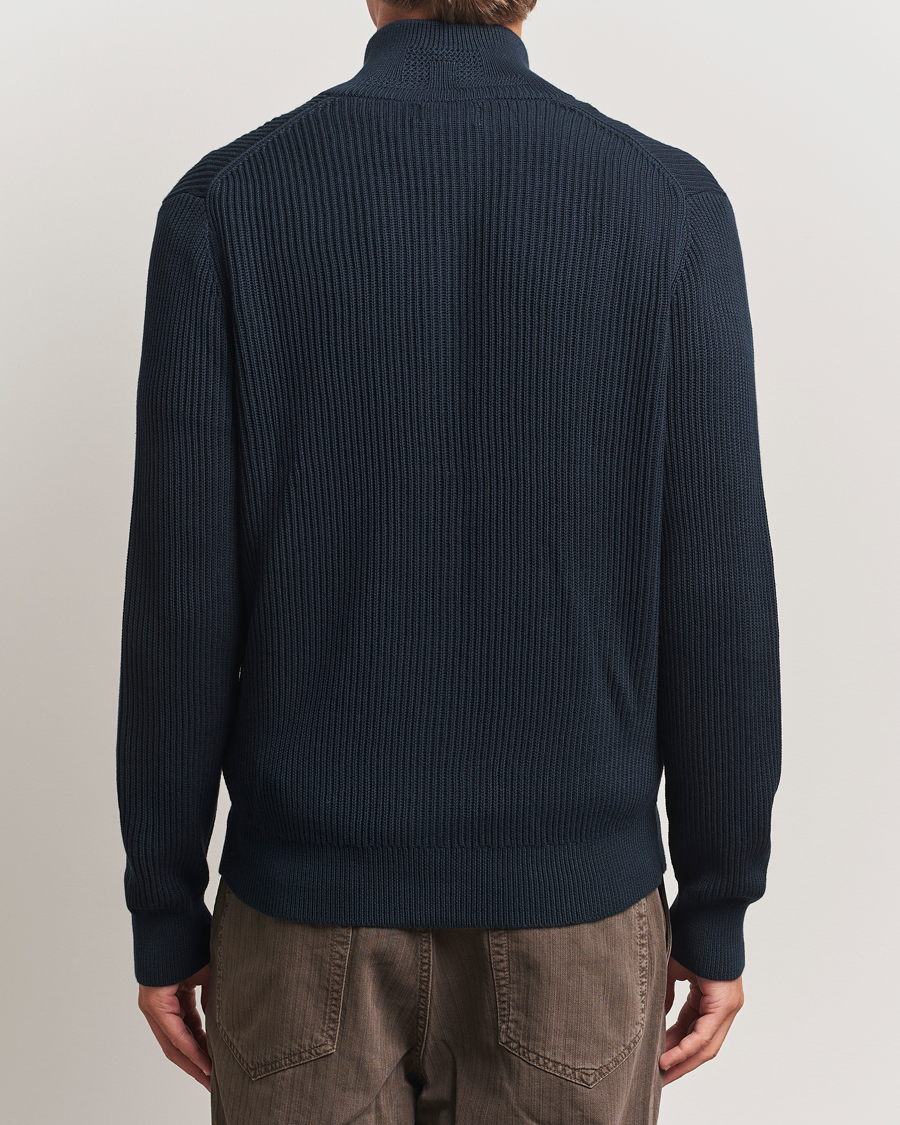 Herre | Gensere | J.Lindeberg | Alexis Cotton Full Zip Navy