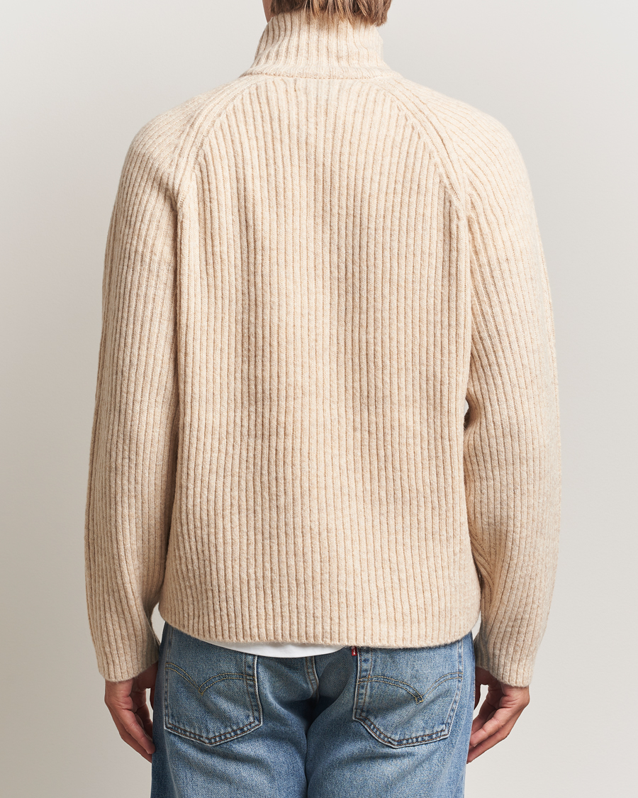 Herre | Gensere | J.Lindeberg | Victor Wool Half Zip Moonbeam Melange