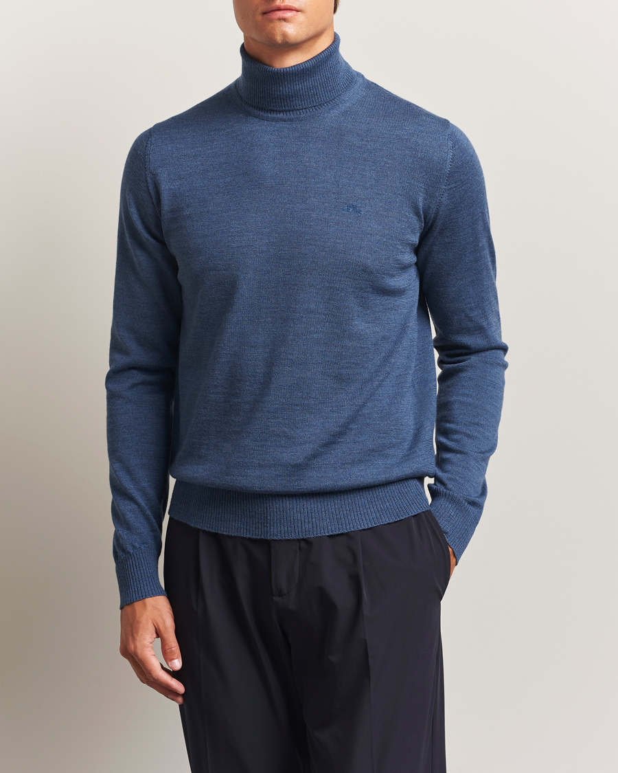 Herre | Gensere | J.Lindeberg | Kaden Merino Turtleneck Vintage Indigo Melange