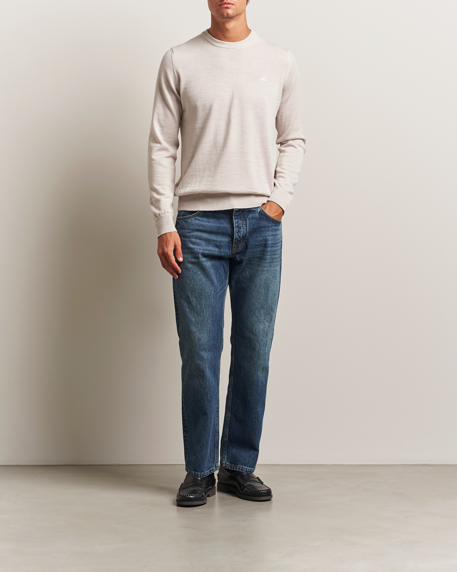 Herre | Gensere | J.Lindeberg | Keane Merino Crew Neck Moonbeam Melange