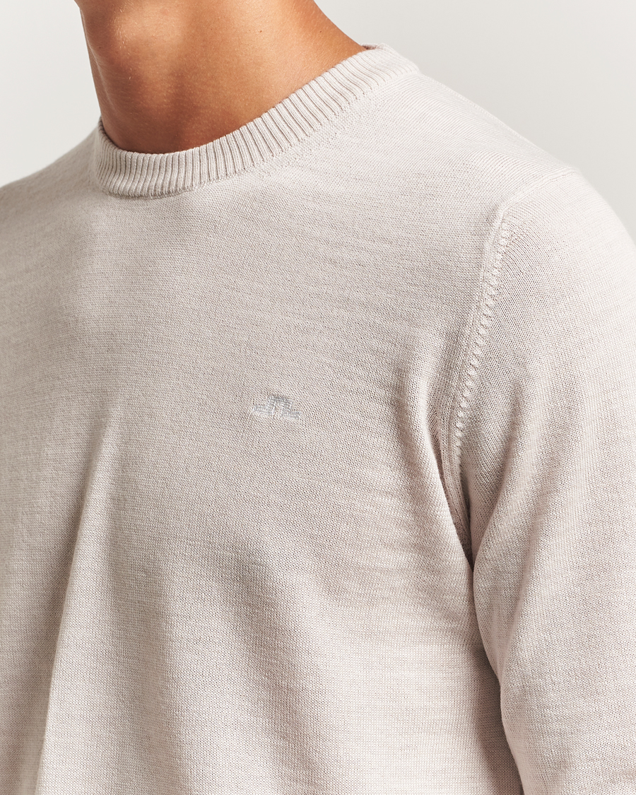 Herre | Gensere | J.Lindeberg | Keane Merino Crew Neck Moonbeam Melange