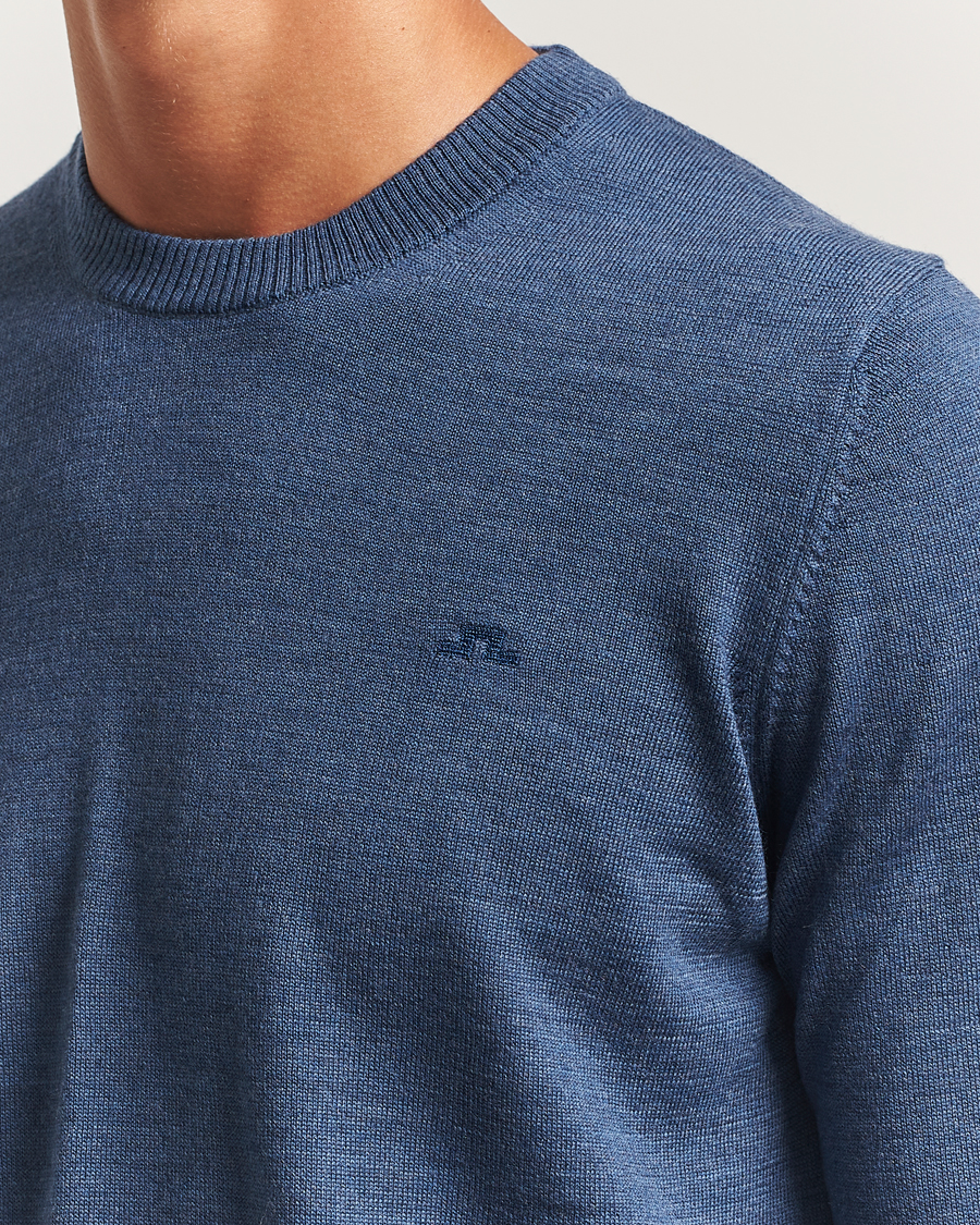 Herre | Gensere | J.Lindeberg | Keane Merino Crew Neck Vintage Indigo