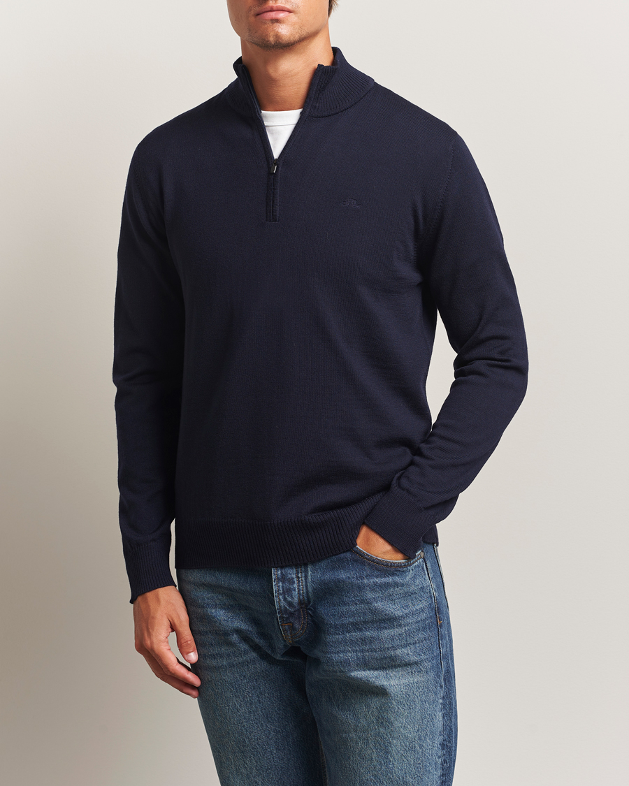 Herre | Gensere | J.Lindeberg | Kiyan Merino Half Zip Navy