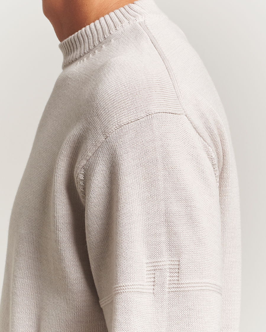 Herre | Gensere | J.Lindeberg | Kino Merino Crew Neck Moonbeam Melange
