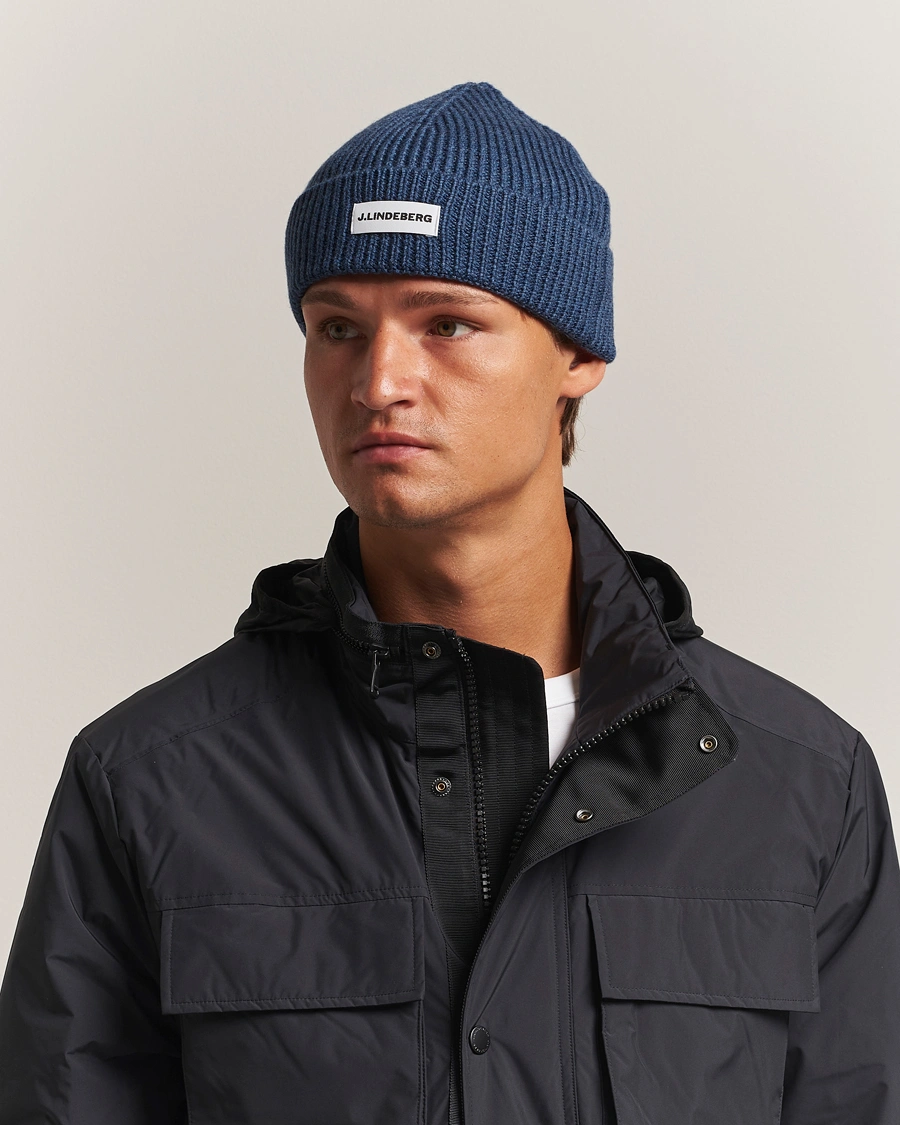 Herre | Luer | J.Lindeberg | Juan Merino Beanie Vintage Indigo