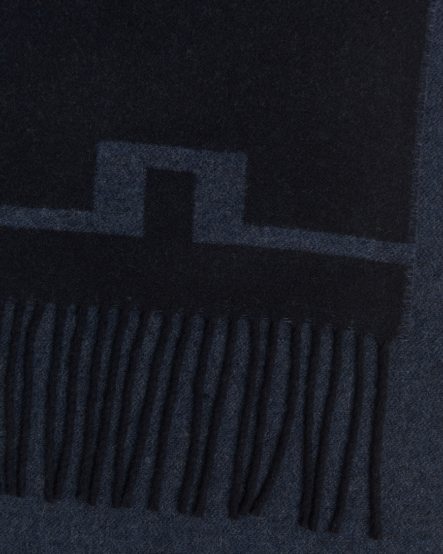 Herre | Skjerf | J.Lindeberg | Champ Wool Doublefaced Scarf Navy