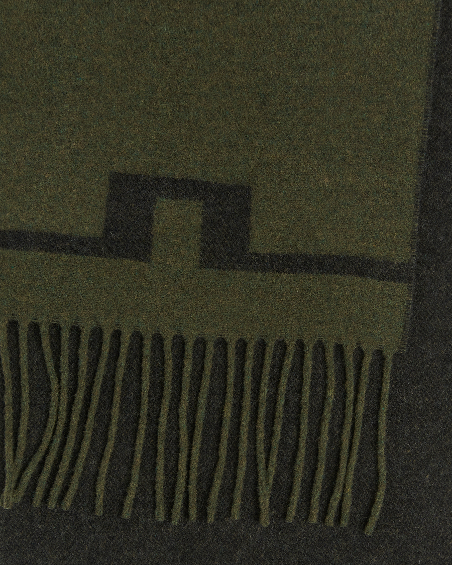 Herre | Skjerf | J.Lindeberg | Champ Wool Doublefaced Scarf Forest Green