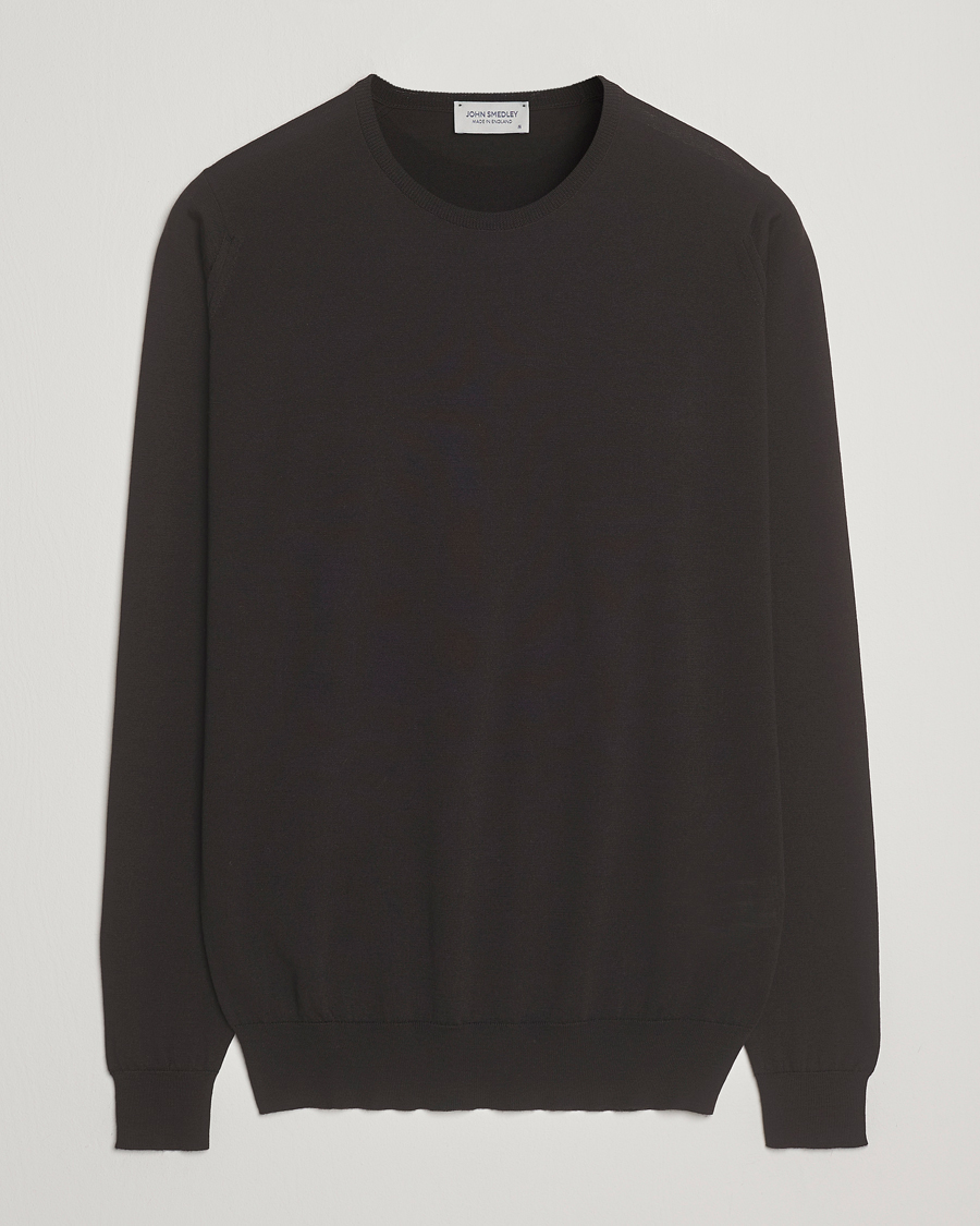 Herre | Gensere | John Smedley | Lundy Extra Fine Merino Crew Neck Faulkner Brown