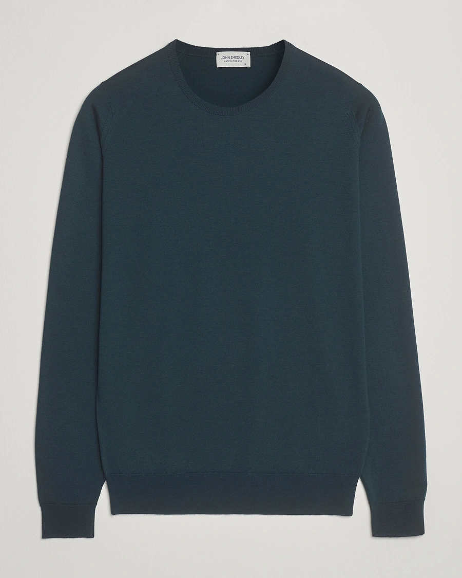 Herre | Gensere | John Smedley | Lundy Extra Fine Merino Crew Neck Richardson Green