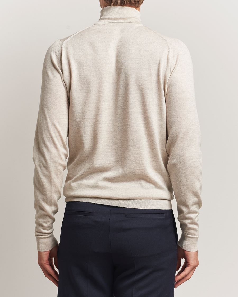 Herre | Gensere | John Smedley | Cherwell Extra Fine Merino Rollneck Grey Fleece