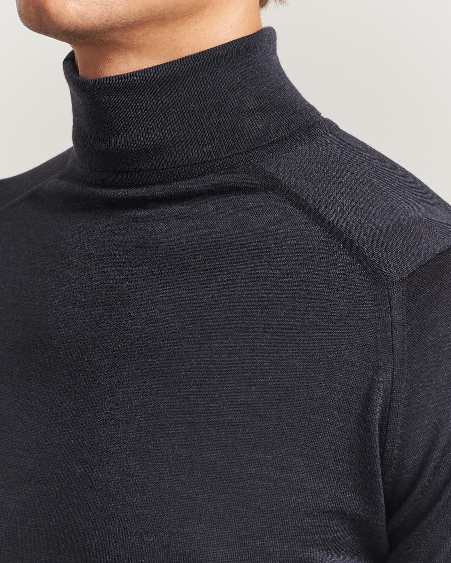 Herre | Gensere | John Smedley | Cherwell Extra Fine Merino Rollneck Hepburn Smoke