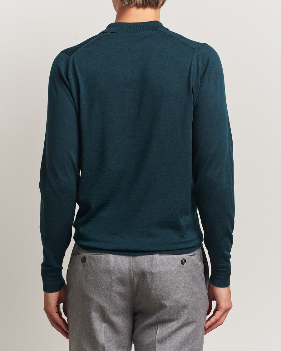 Herre | Gensere | John Smedley | Belper Extra Fine Merino Polo Pullover Richardson Green
