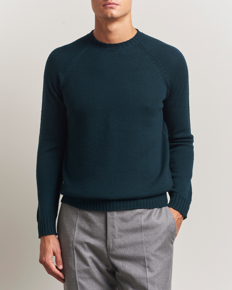 Herre | Gensere | John Smedley | Denver Extra Fine Merino Crew Neck Richardson Green