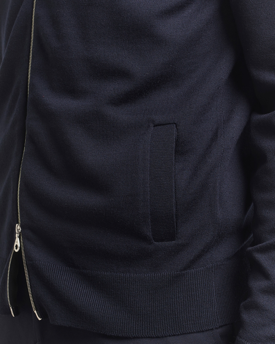Herre | Gensere | John Smedley | Alston Extra Fine Merino Full Zip Midnight
