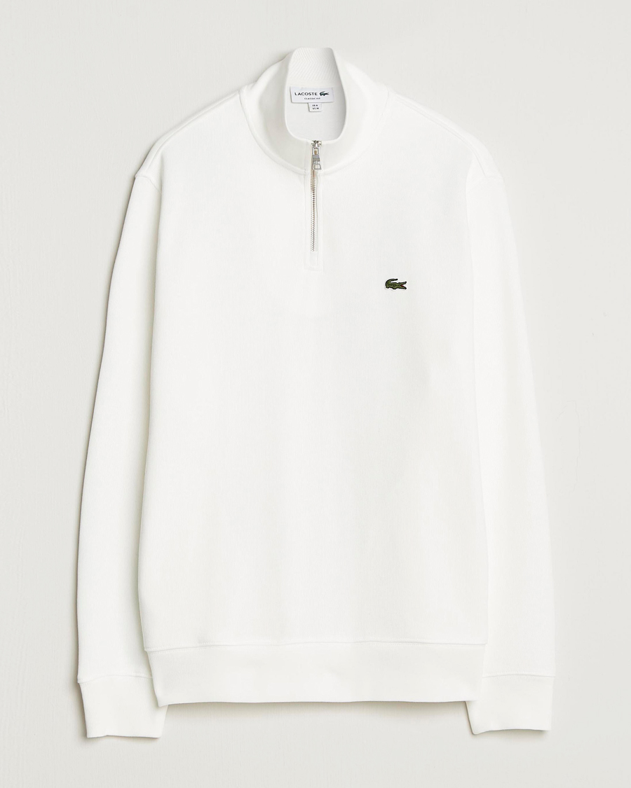Herre | Gensere | Lacoste | Rib Interlock Half Zip Flour