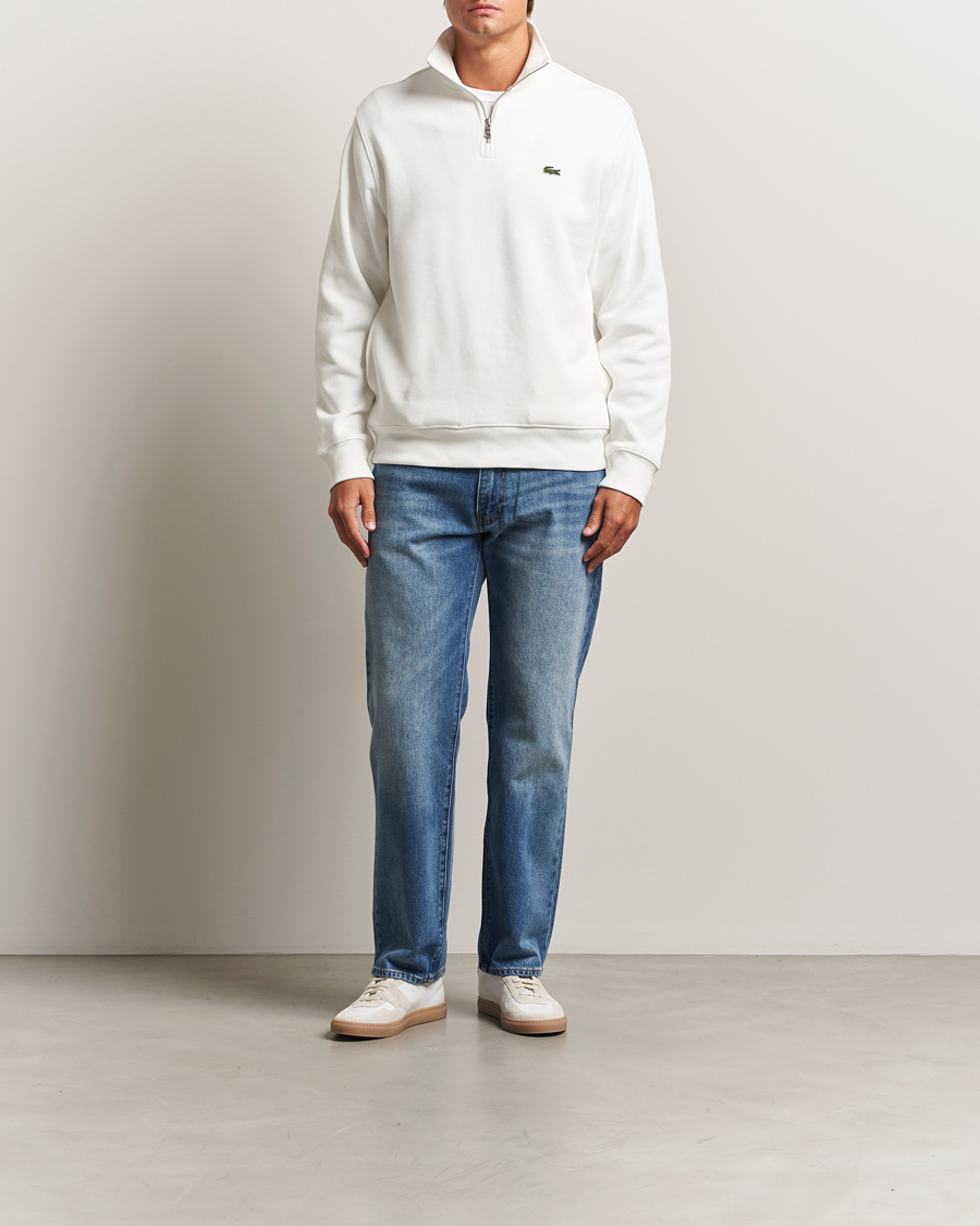 Herre | Gensere | Lacoste | Rib Interlock Half Zip Flour
