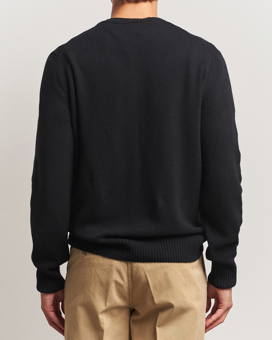 Herre | Gensere | Lacoste | Carded Wool Crew Neck Black
