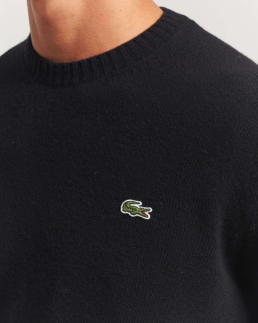 Herre | Gensere | Lacoste | Carded Wool Crew Neck Black
