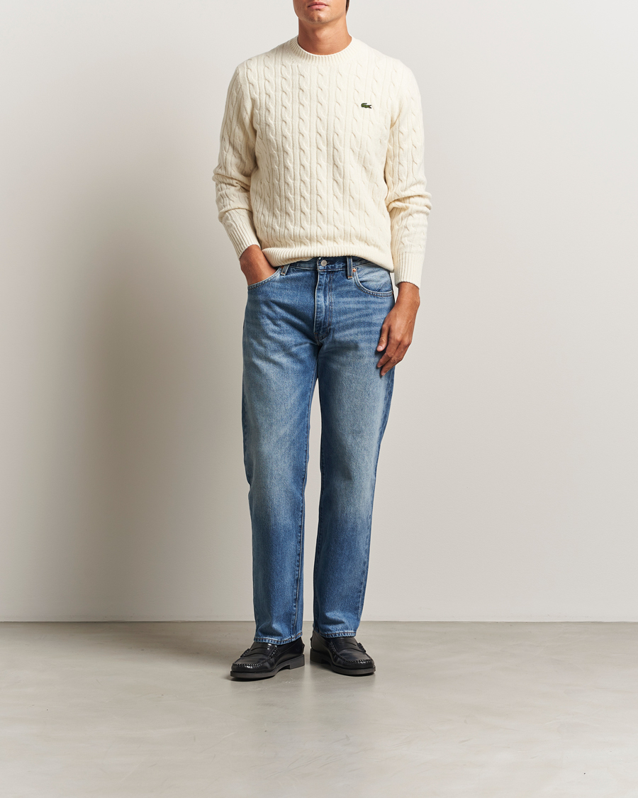Herre | Gensere | Lacoste | Carded Wool Cable Crew Neck Lapland