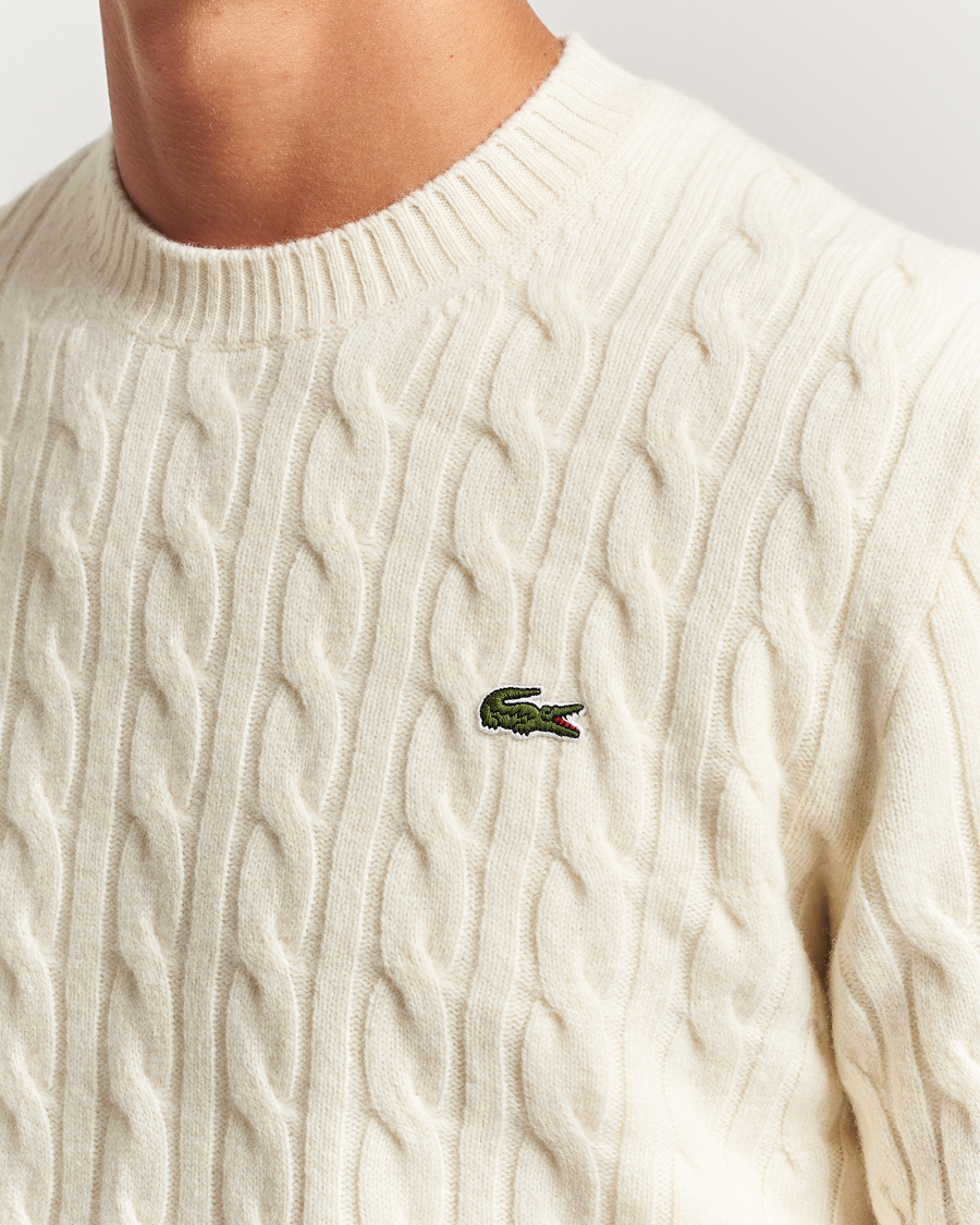 Herre | Gensere | Lacoste | Carded Wool Cable Crew Neck Lapland