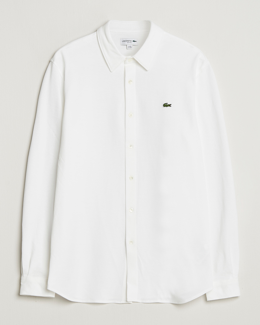 Herre | Skjorter | Lacoste | Slim Fit Cotton Piqué Shirt White