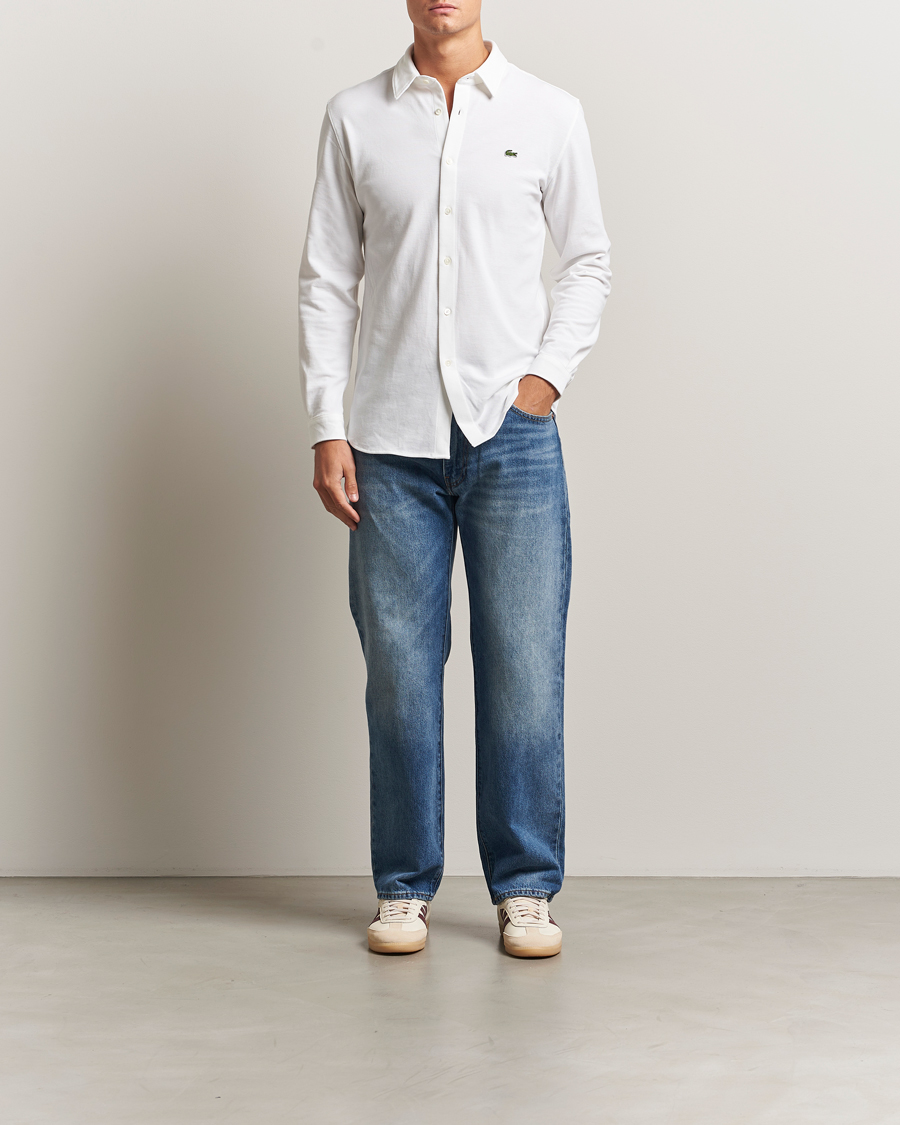 Herre | Skjorter | Lacoste | Slim Fit Cotton Piqué Shirt White