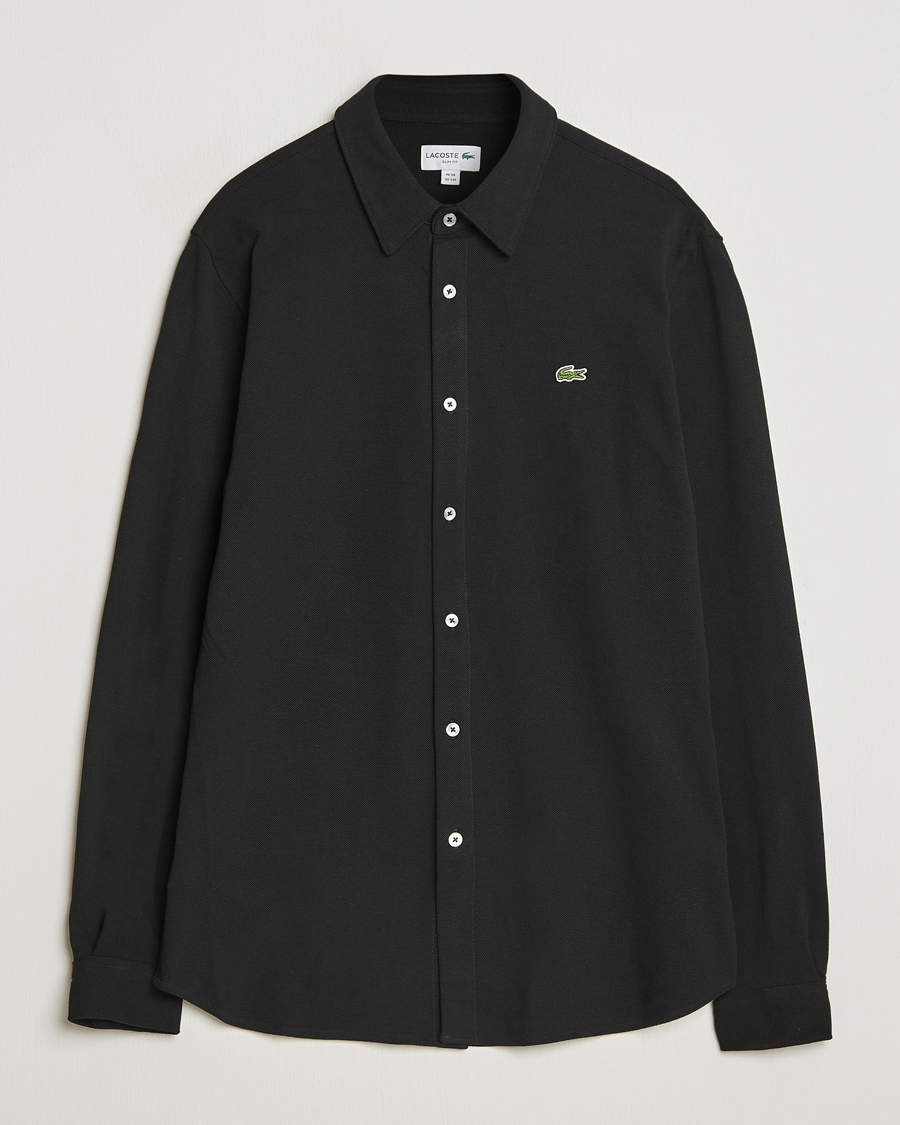 Lacoste Slim Fit Cotton Piqué Shirt Black – Svart