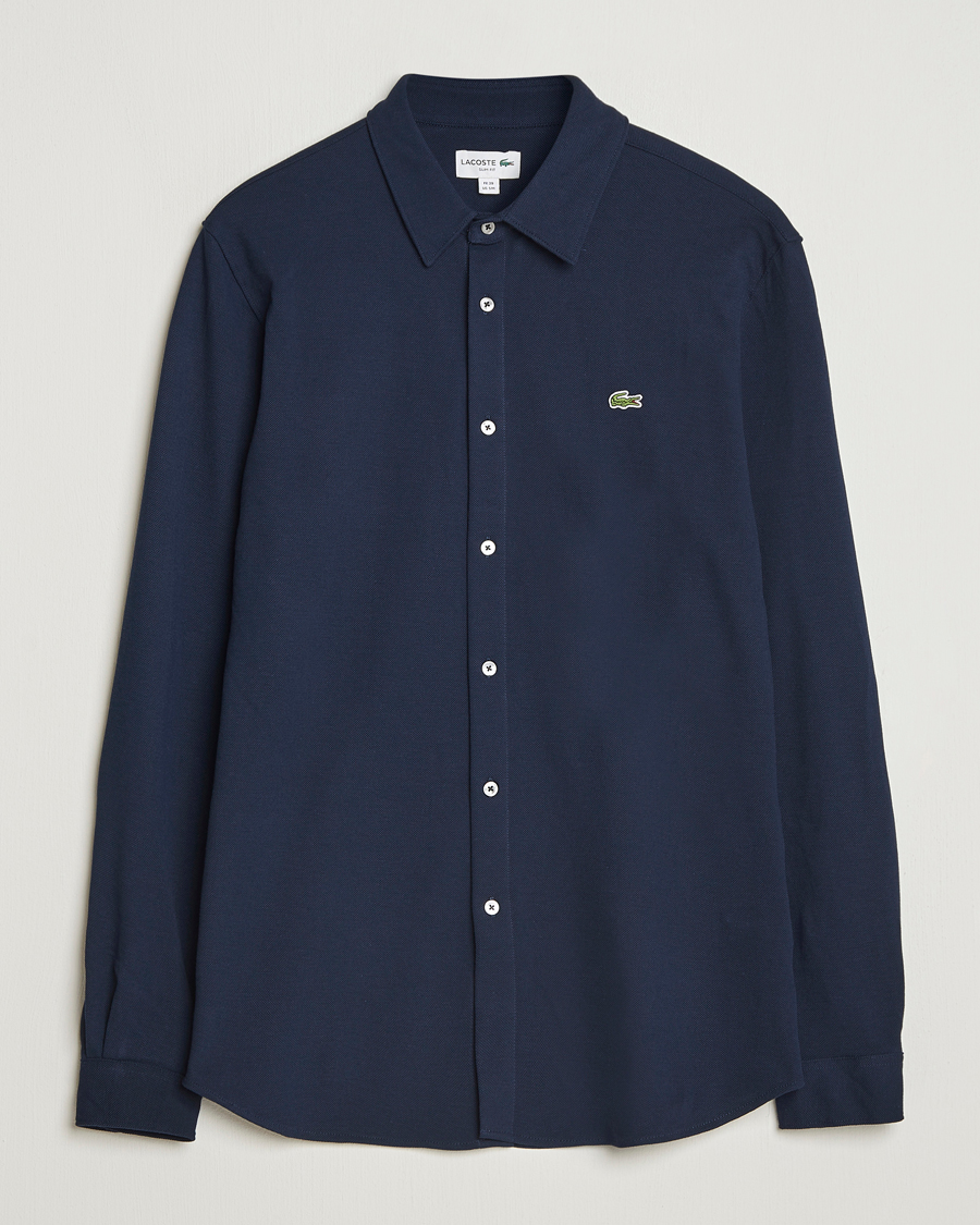 Lacoste Slim Fit Cotton Piqué Shirt Navy – Blå