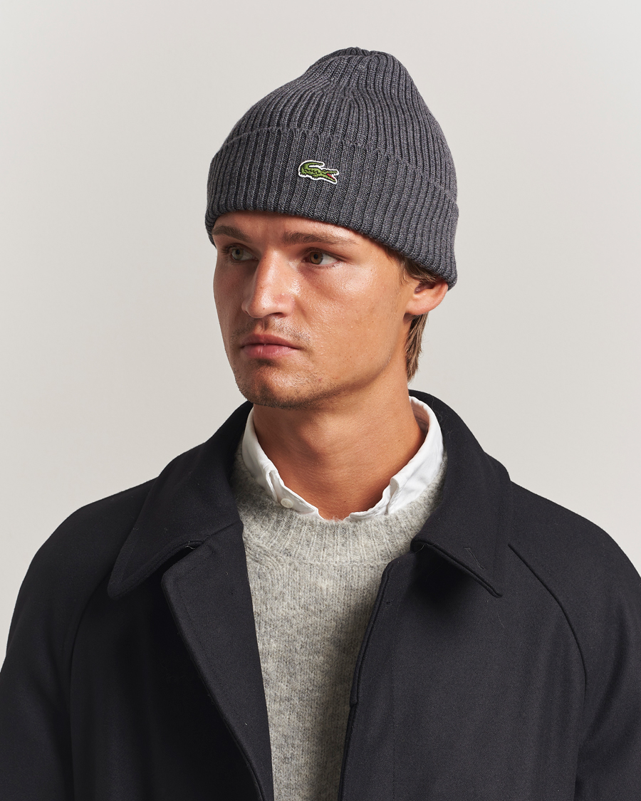 Herre | Luer | Lacoste | Wool Knitted Beanie Pitch Chine