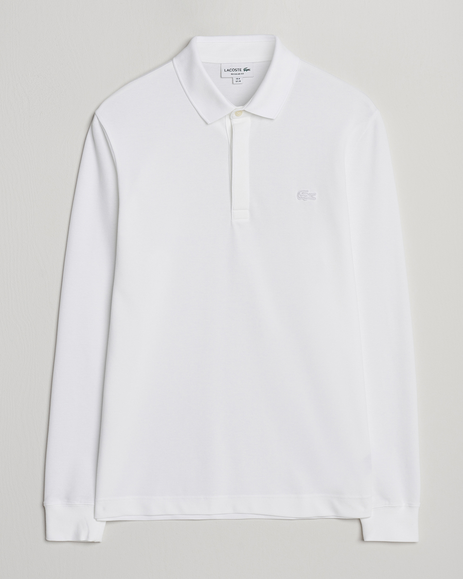 Herre | Pikéer | Lacoste | Paris Long Sleeve Polo Piké White