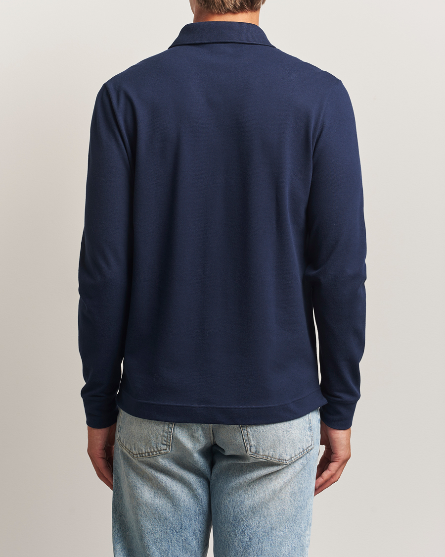Herre | Pikéer | Lacoste | Paris Long Sleeve Polo Piké Navy Blue