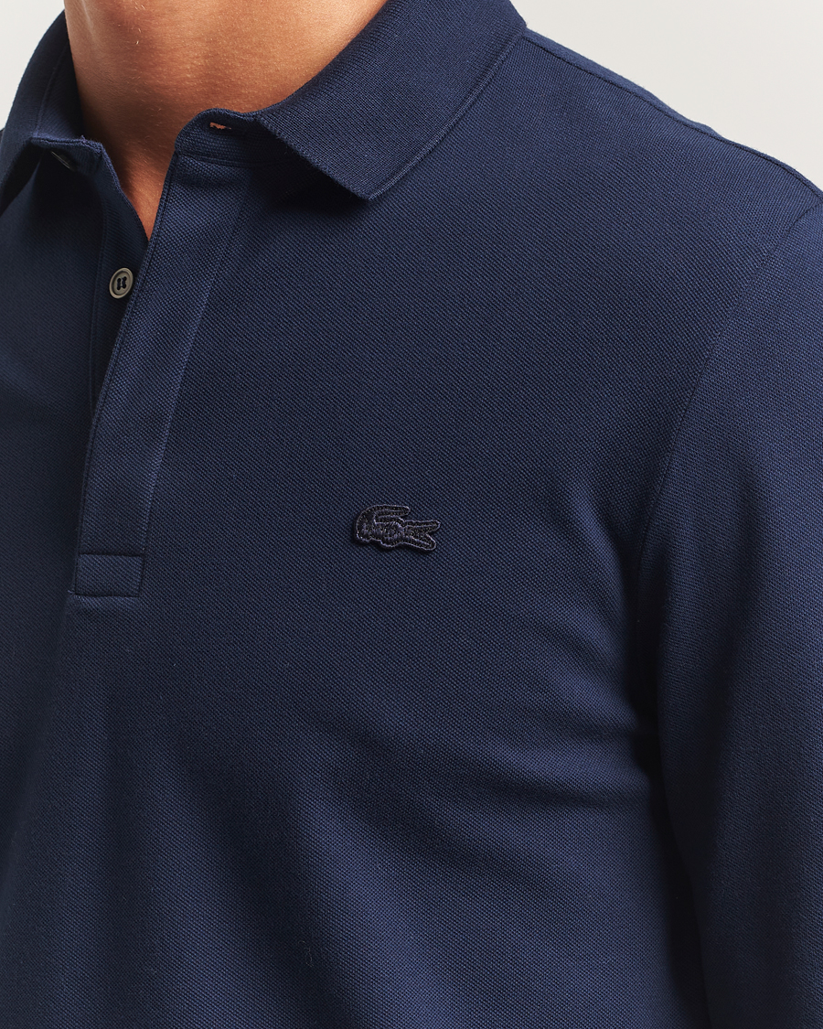 Herre | Pikéer | Lacoste | Paris Long Sleeve Polo Piké Navy Blue
