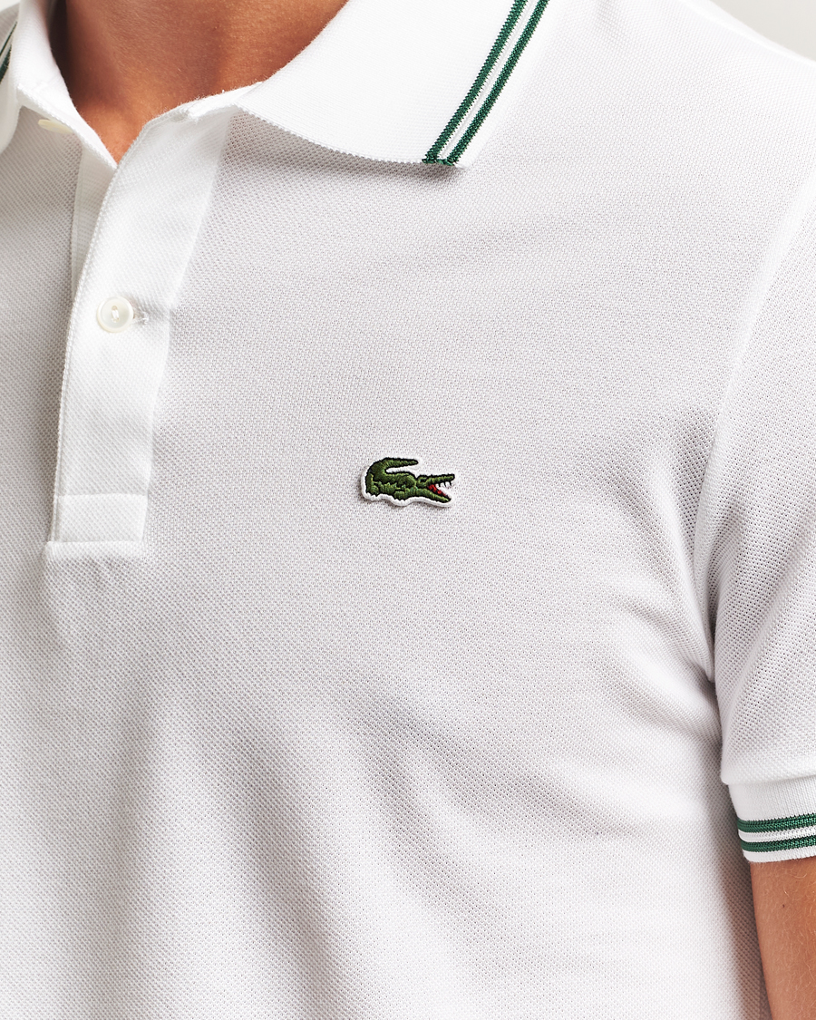 Herre | Pikéer | Lacoste | Original Stripe Collar Polo Piké White