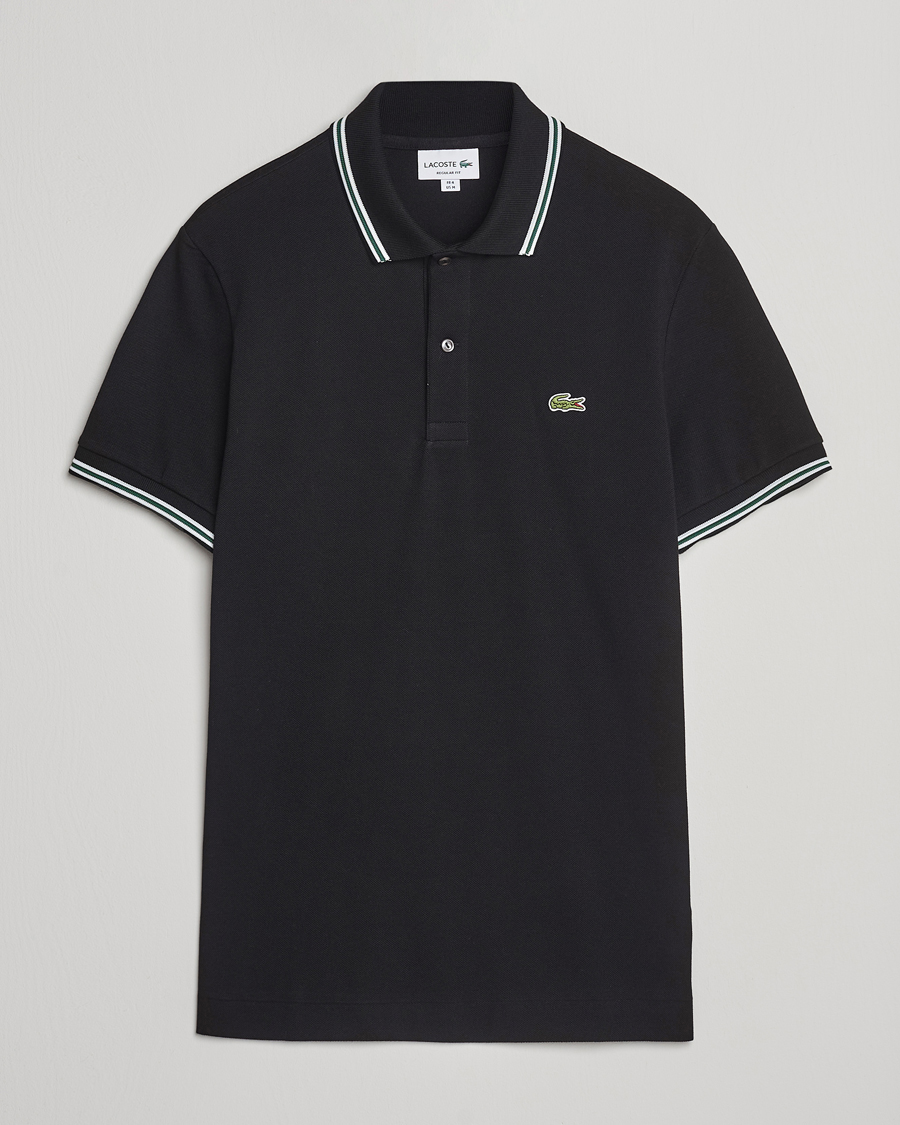 Herre | Pikéer | Lacoste | Original Stripe Collar Polo Piké Black