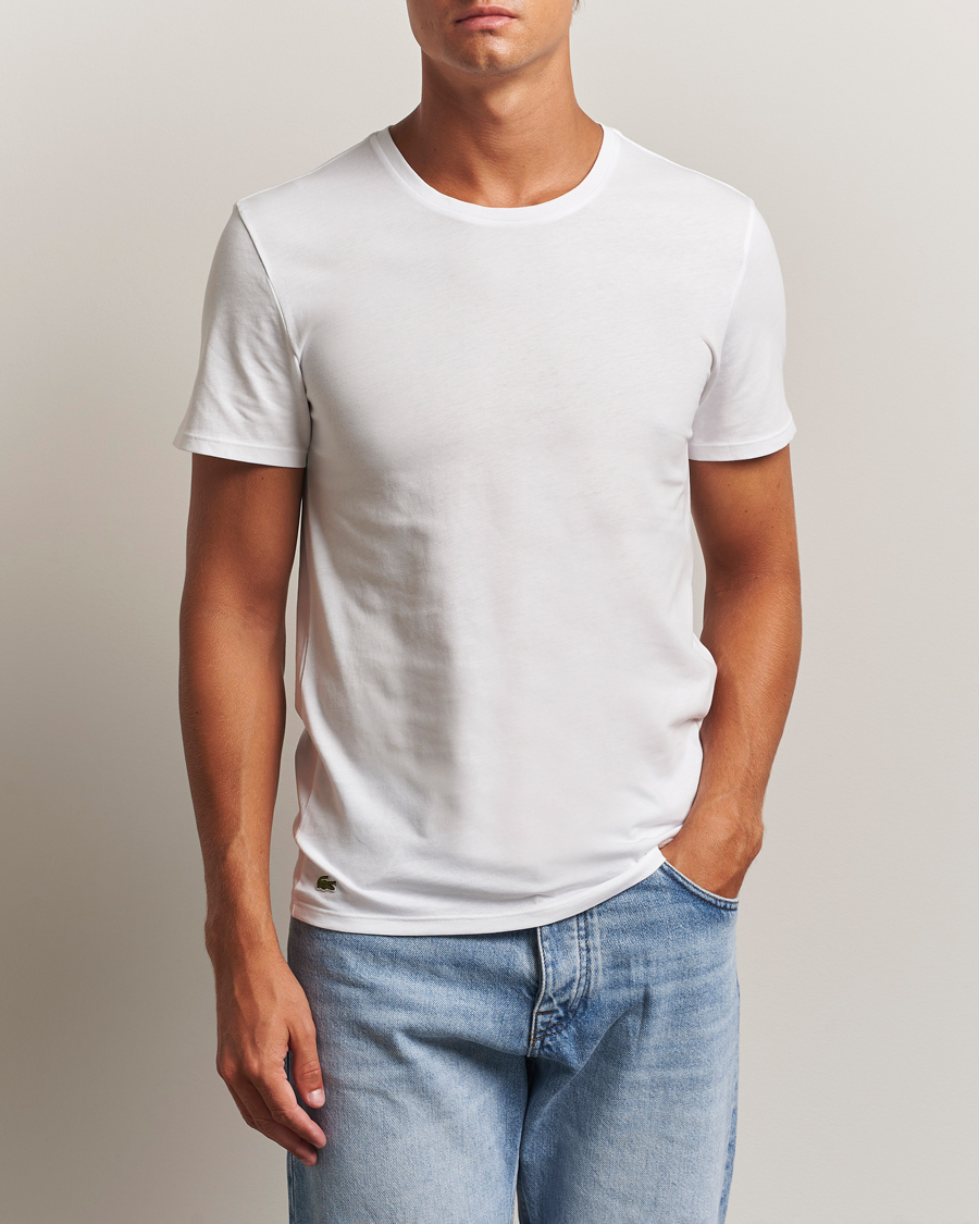 Herre | T-Shirts | Lacoste | 3-Pack Crew Neck T-Shirt White