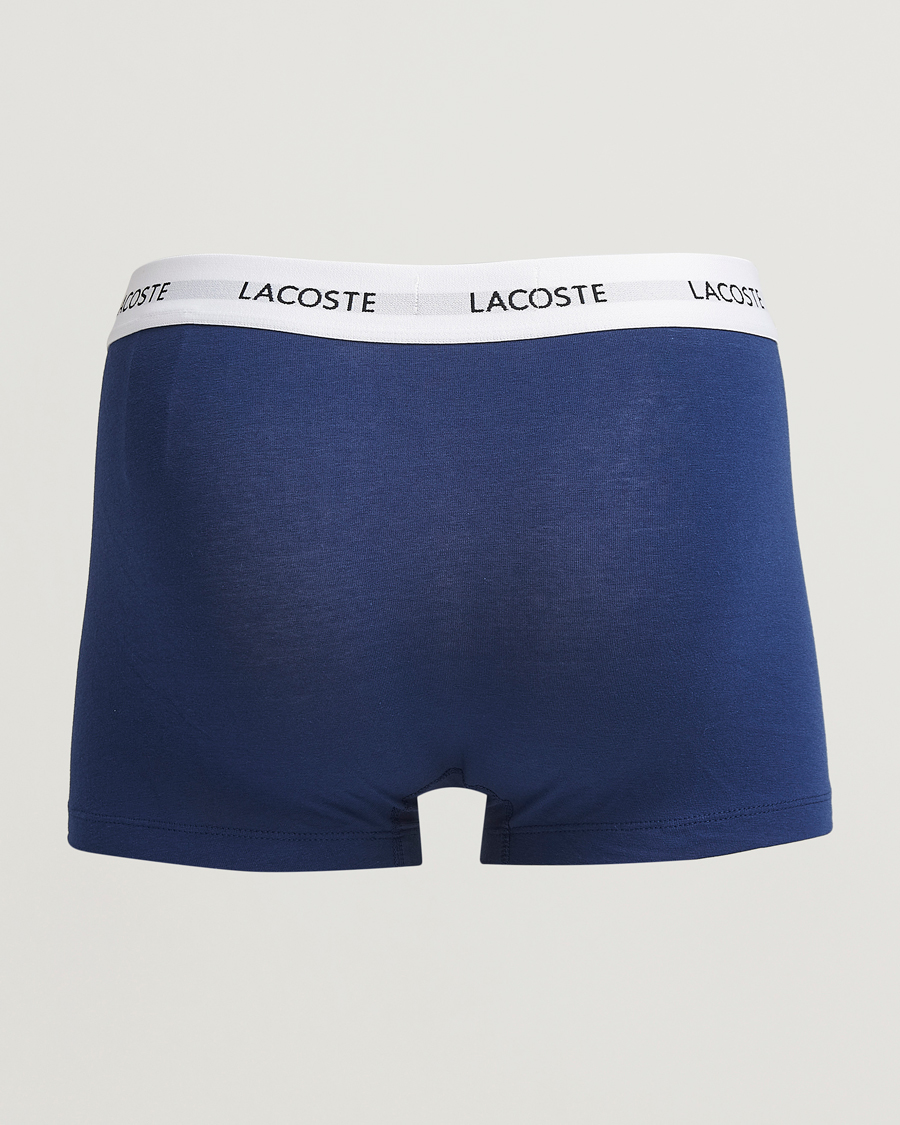 Herre | Undertøy | Lacoste | 3-Pack Stretch Cotton Trunks Blue