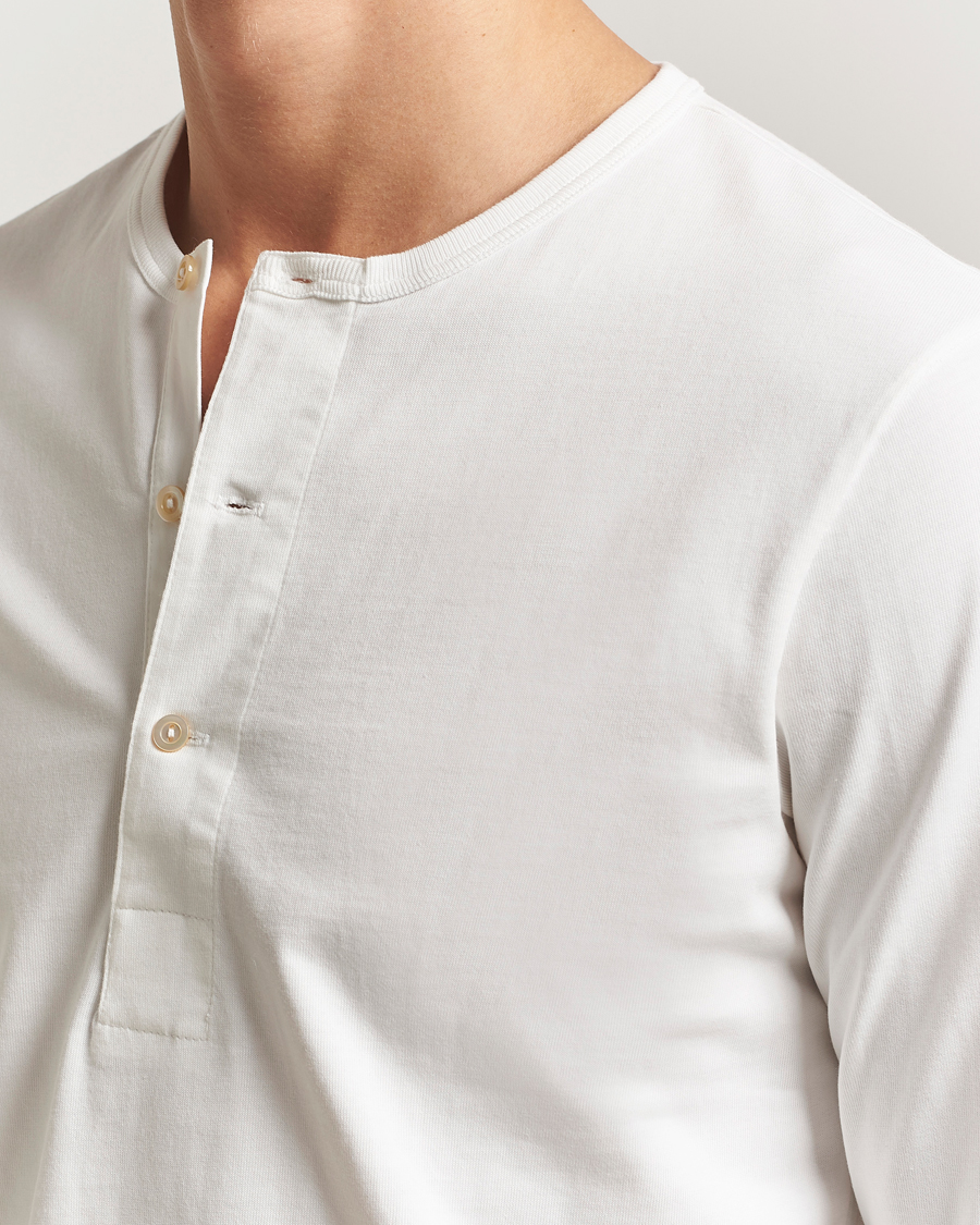 Herre | Gensere | Merz b. Schwanen | Classic Fit Sturdy Organic Cotton Henley White